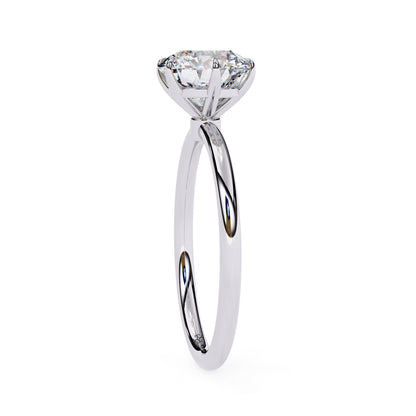 1.90 Ct Round Shape Solitaire Lab Diamond Engagement Ring In White Gold