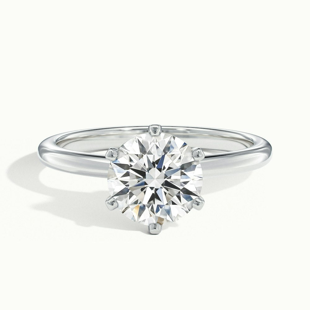 1.50CT Round Cut Moissanite Solitaire Diamond Engagement Ring