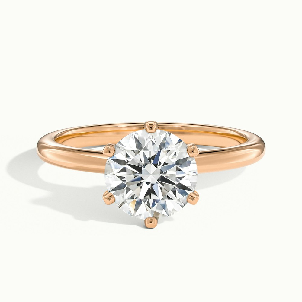 1.50CT Round Cut Moissanite Solitaire Diamond Engagement Ring