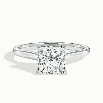 1.50CT Princess Cut Diamond Solitaire Moissanite Engagement Ring