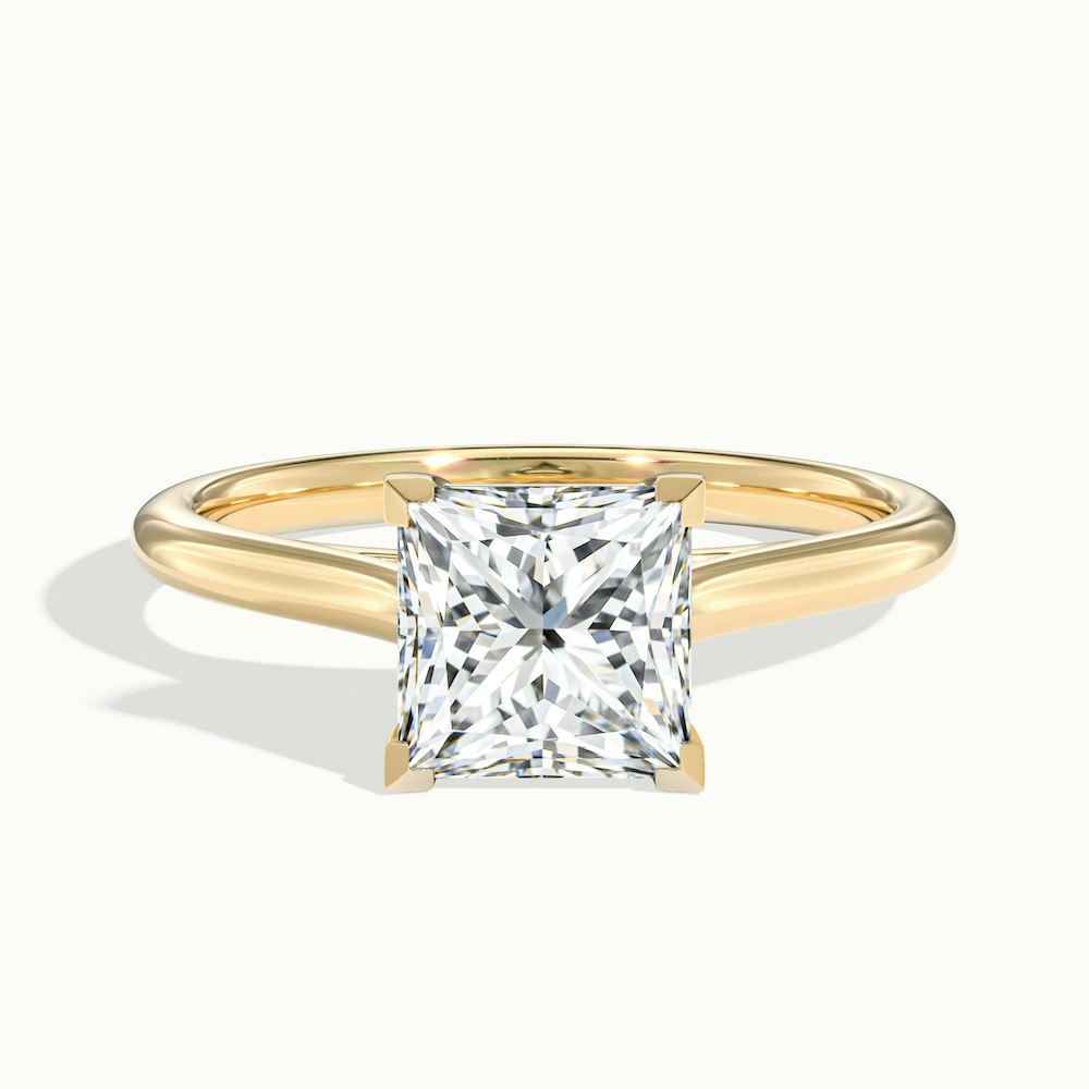 1.50CT Princess Cut Diamond Solitaire Moissanite Engagement Ring