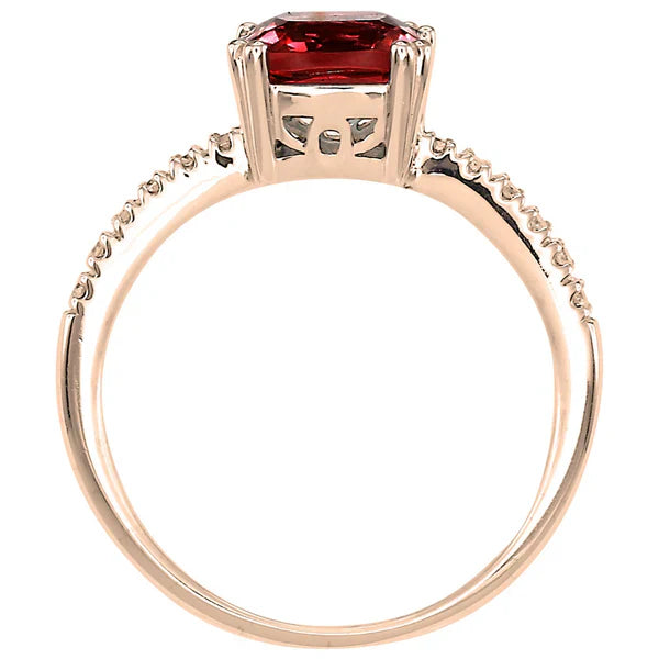 2.20 Carat Cushion Cut Prong Setting Ruby Gemstone Engagement Ring