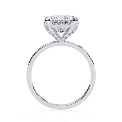 2.20 Carat Princess Cut Halo Lab Diamond Engagement Ring In White Gold