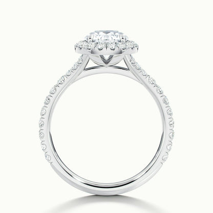 1.0CT Round Cut Diamond Split Shank Moissanite Engagement Ring