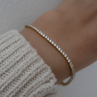 Round Moissanite Diamond Tennis Bracelet for Women