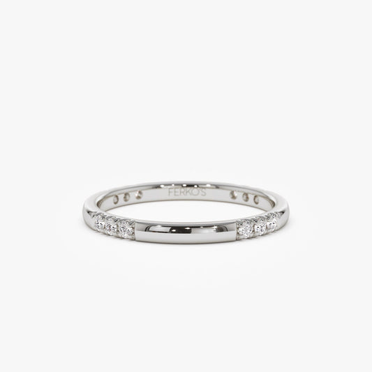 Round Cut Eternity Diamond Wedding Ring Gift for Women