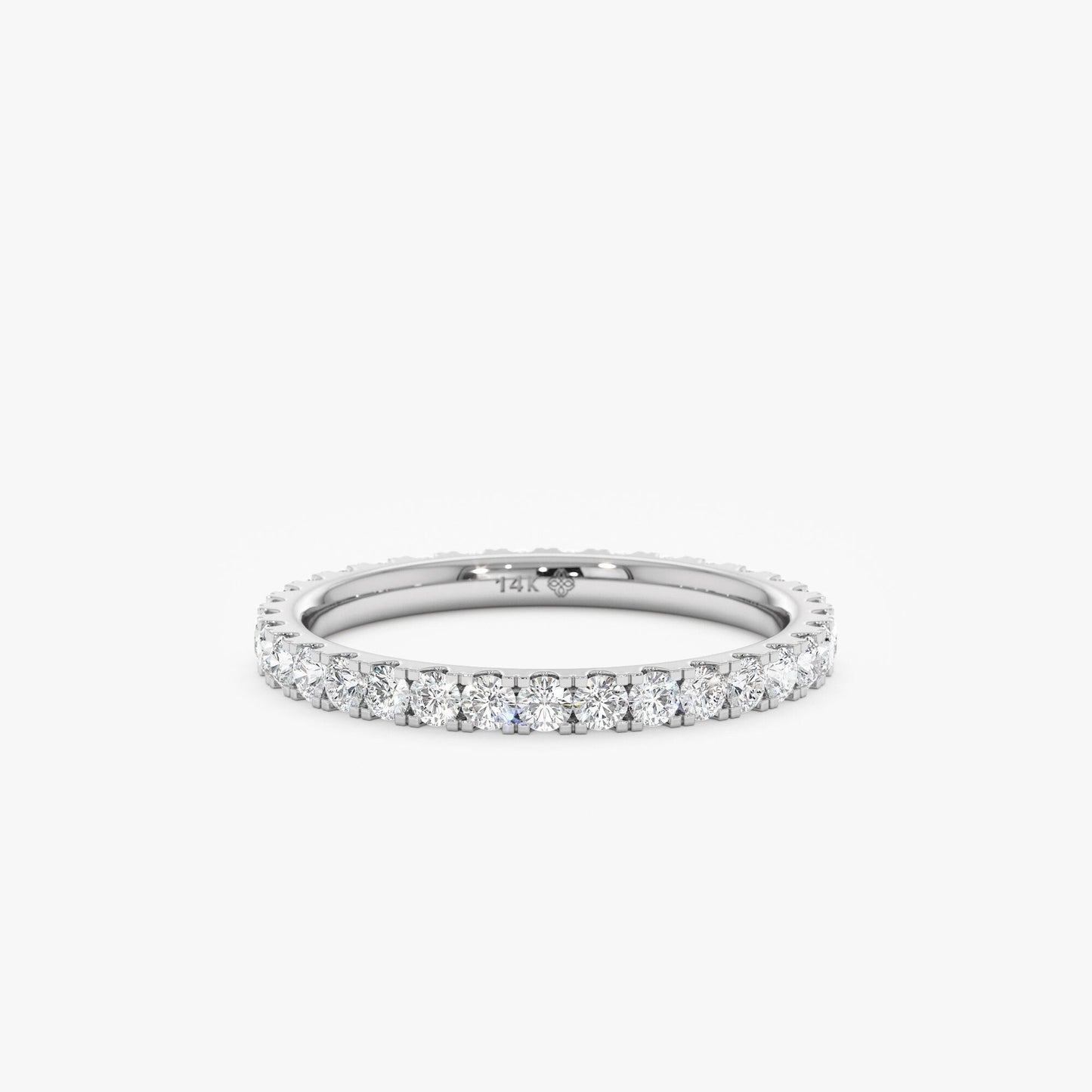 Round Cut Full Eternity Diamond Stacking Band