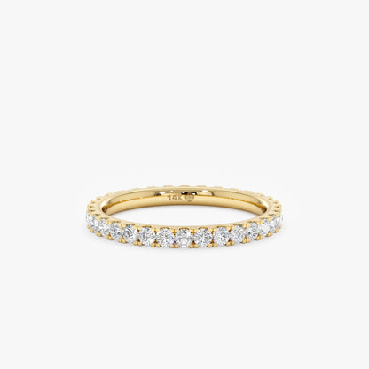 Round Cut Full Eternity Diamond Stacking Band