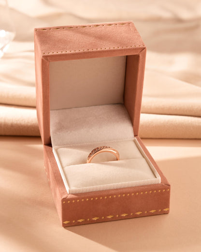 18K Rose Gold Engagement Diamond Ring for Christmas Gift