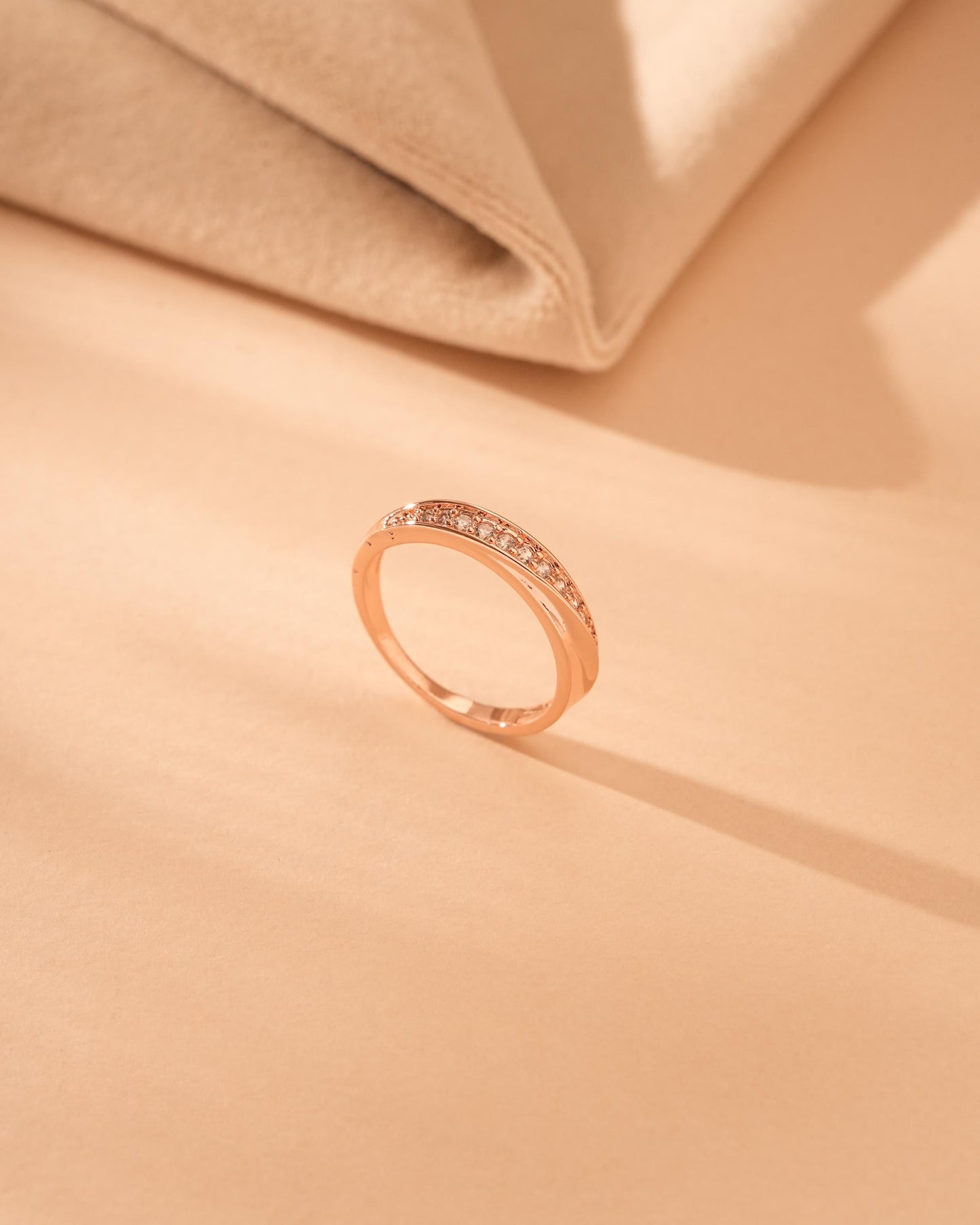 18K Rose Gold Engagement Diamond Ring for Christmas Gift