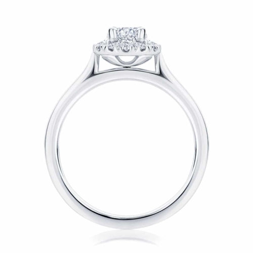 1.30 Ct Oval Cut 4 Prong Set Lab Dimaond Halo Engagement Ring In Yellow Gold